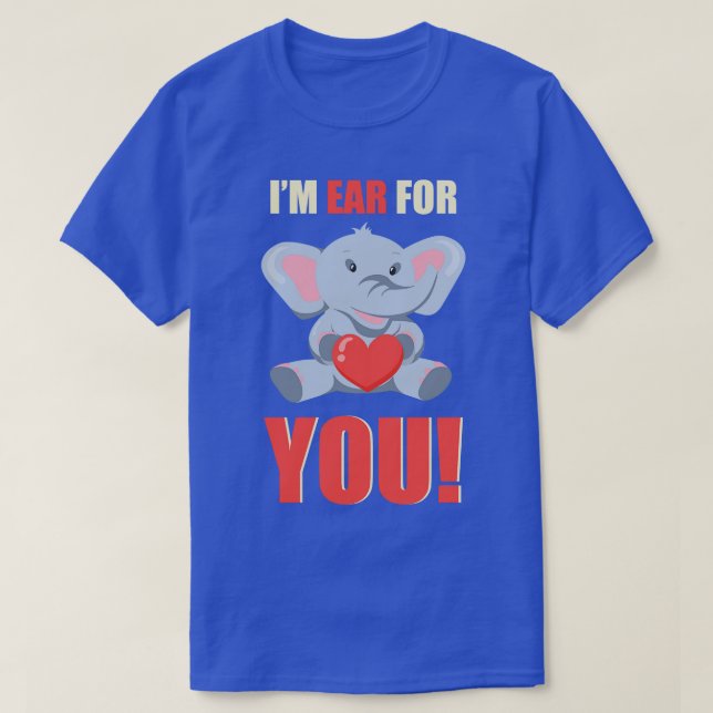 Camiseta Eu Oro Para Você, Elefante Bonito (Frente do Design)