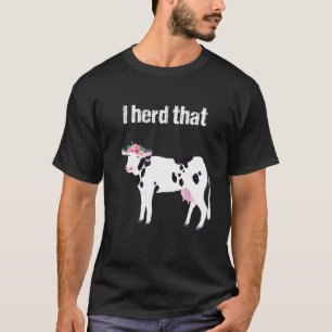 Camiseta Eu Ouvi Que Vaca Holandesa Floral