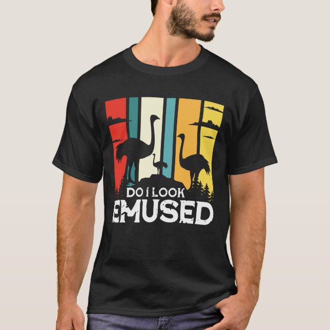 Camiseta Eu Pareço Emusado - Um Pássaro Emu Engraçado (Frente)