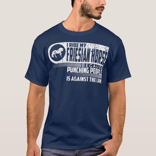 Camiseta Eu Passo No Equestre Do Cavalo Frésio (Frente)