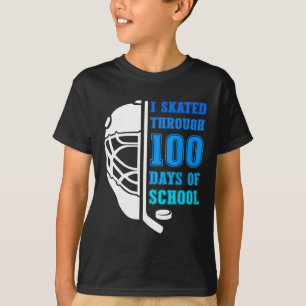 Camiseta Eu Patinei Através de 100 Dias de Escola Menino de