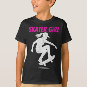 Camiseta Eu Patino Como Uma Garota Patinando Skate Patins