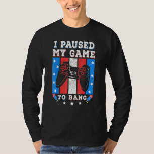 Camiseta Eu Pausar Meu Jogo Para Disparar Fogos De Artifíci
