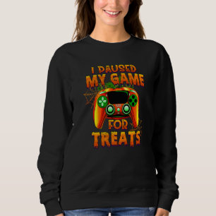 Camiseta Eu Pausar Meu Jogo Por Guloseimas Travessura Ou T