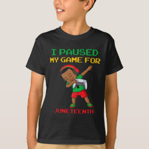 Camiseta Eu Pausei Meu Jogo Para A Décima Sétima Crianças B