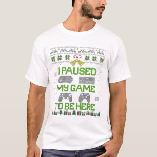 Camiseta Eu Pausei Meu Jogo Para Estar Aqui No Natal Dos Jo