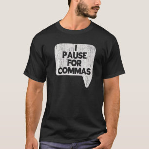 Camiseta Eu Pauso Para Policial De Gramática Da Commas Prof