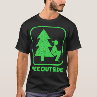 Camiseta Eu Peço Fora Da Menina Assinando Acampamento Engra