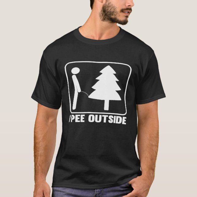 Camiseta Eu Peço Fora Engraçado Acampando T-Shirt_1 (Frente)