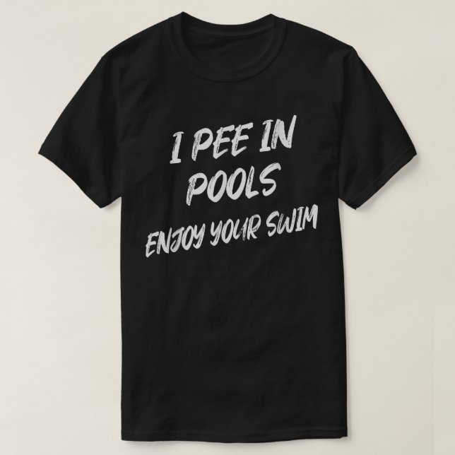 Camiseta Eu Peço Nas Piscinas Aproveite Sua Natação Engraça (Frente do Design)