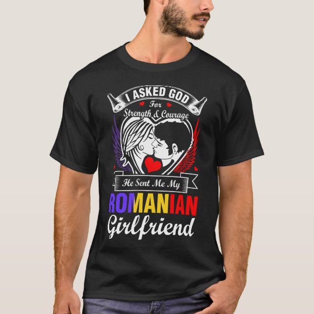 Camiseta Eu Pedi A Deus Namorada Romeno (Frente)