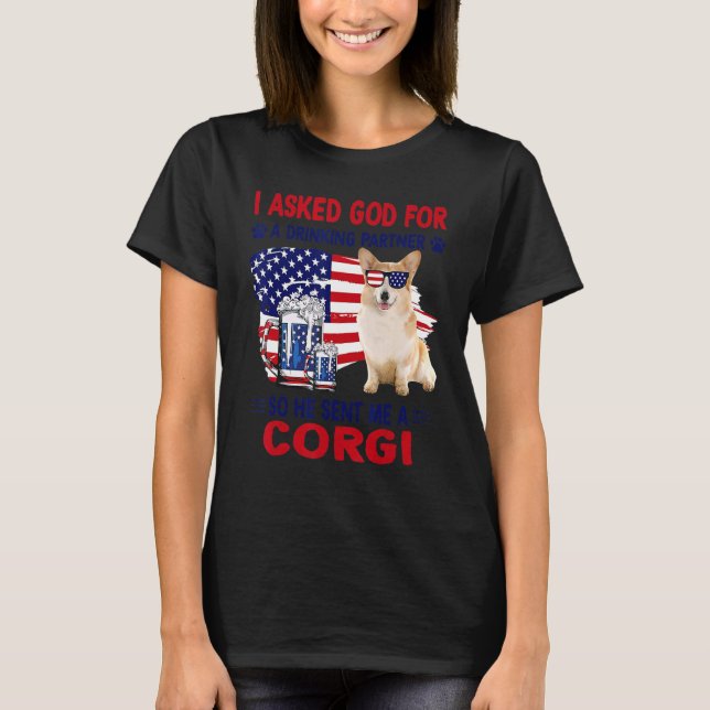 Camiseta Eu Pedi A Deus Um Parceiro Bebendo Para Ele Me Env (Frente)