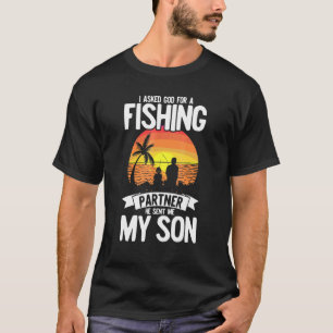 Camiseta Eu Pedi A Deus Um Parceiro De Pesca Que Ele Me Env