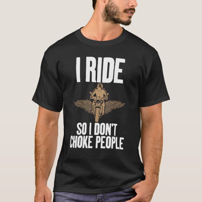 Camiseta Eu pego Pessoas Hilarious Bikers Un (Frente)