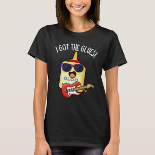 Camiseta Eu Peguei as Colas Funny Blues Trocadilho Escuro B