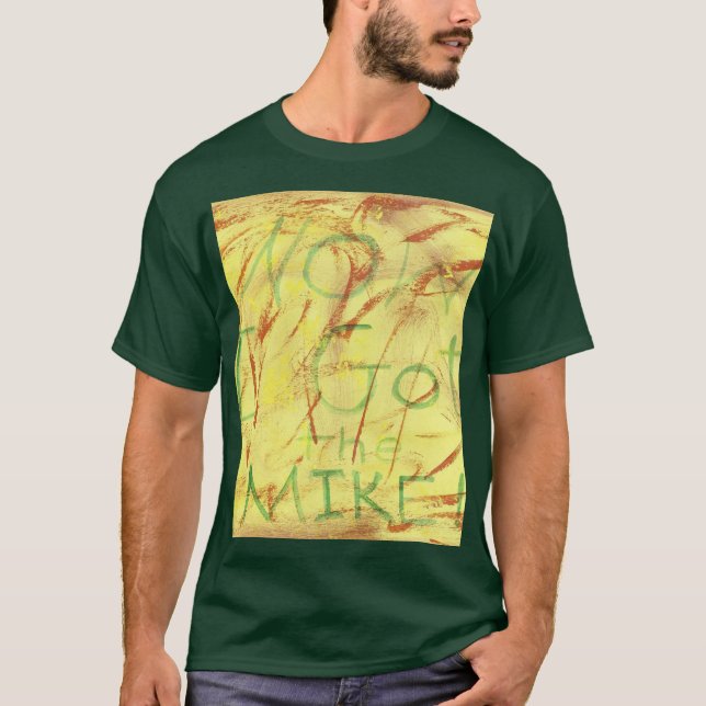 Camiseta eu PEGUEI O MICROFONE, DESENHO. (Frente)