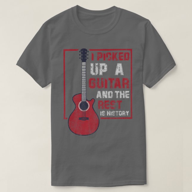 Camiseta Eu Peguei Um Violão E O Resto É História Guita (Frente do Design)