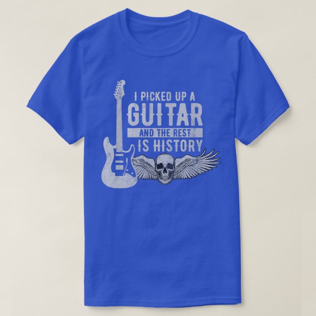 Camiseta Eu Peguei Um Violão E O Resto É História Guita (Frente do Design)