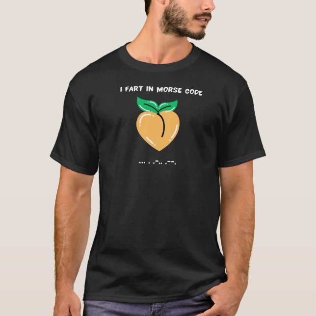 Camiseta Eu peido em código Morse humor engraçado presente  (Frente)