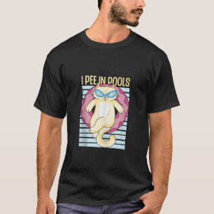 Camiseta Eu Peito Em Piscinas Legal Óculos De Sol De Gato D