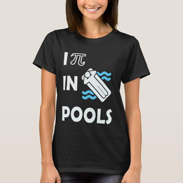 Camiseta Eu Peito Em Piscinas, Piadas De Nadação Engraçadas (Frente)