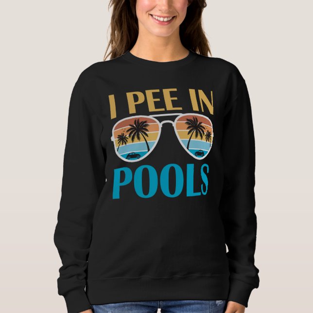 Camiseta Eu Peito Em Piscinas - Piadas Engraçadas - Ditos S (Frente)