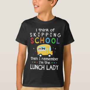 Camiseta Eu penso em pular a escola Eu lembro que estou alm