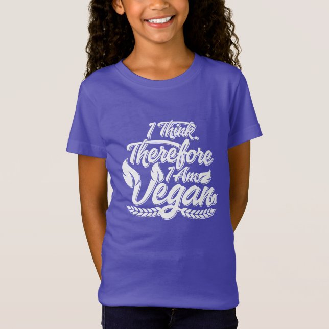 Camiseta Eu Penso, Portanto Sou Vegano (Frente)