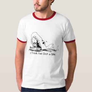 Camiseta Eu penso que I've obteve uma mordida Fishin