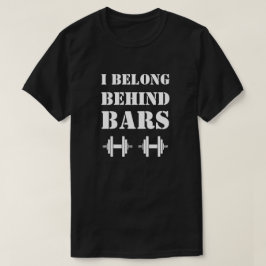 Camiseta EU PER TENÇO ATRÁS DAS GRADES Citação engraçada de