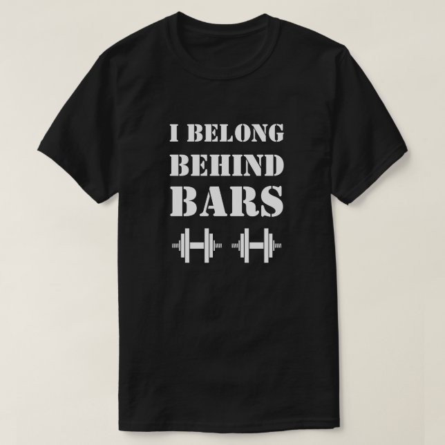 Camiseta EU PER TENÇO ATRÁS DAS GRADES Citação engraçada de (Frente do Design)