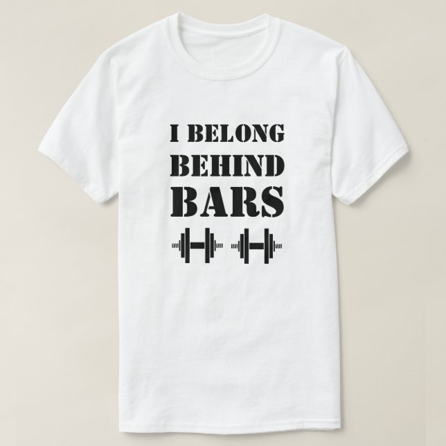 Camiseta EU PER TENCO ATRÁS DAS GRADES Citação engraçada de (Frente do Design)