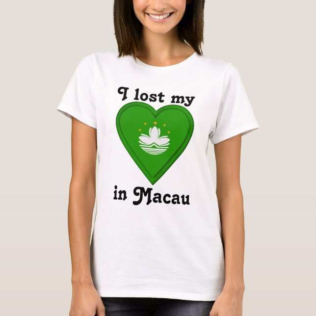 Camiseta Eu perdi meu coração em Macau (Frente)