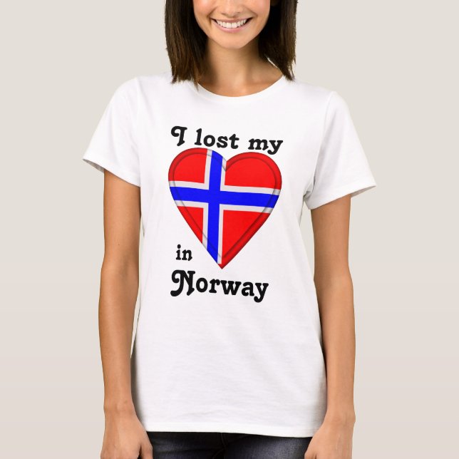 Camiseta Eu perdi meu coração em Noruega (Frente)