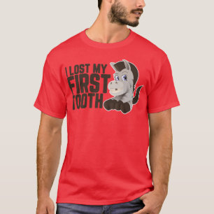 Camiseta Eu Perdi Minha Primeira Criança Dente Zebra Cuta