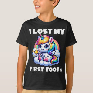 Camiseta Eu Perdi Minha Primeira Fada De Dente Do Unicórnio