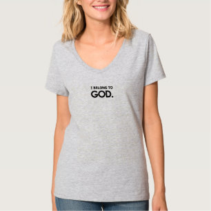 Camiseta Eu pertenço a Deus - Tee Personalizável Inspirado