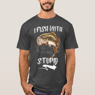 Camiseta Eu Pesco Com Um Pão De Pesca Engraçado