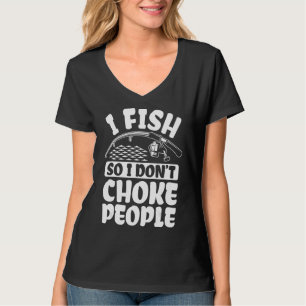 Camiseta Eu pesco para não engasgar Pessoas pescador