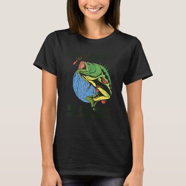 Camiseta Eu Pesco Para Não Estrangular Pessoas  Ditos Pesca (Frente)