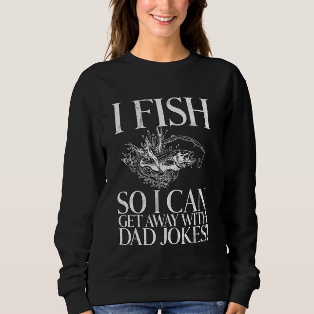 Camiseta Eu Pesco Para Poder Me Safar com Piadas Ruins de P (Frente)