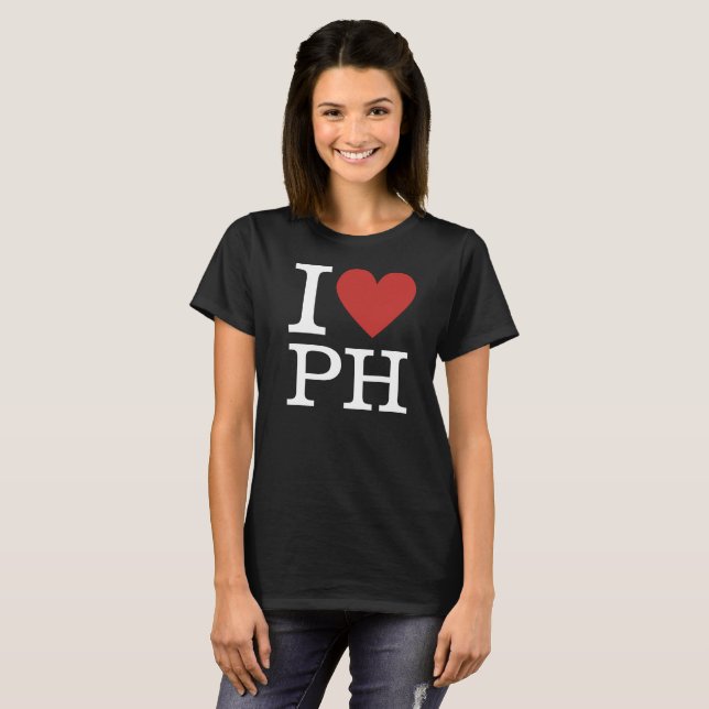 Camiseta Eu ❤️ PH Filipinas (Frente Completa)