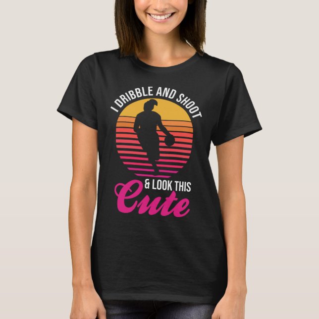 Camiseta Eu pinto e tiro e olho para este belo basquete (Frente)