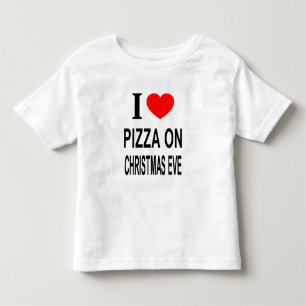 Camiseta Eu ❤️ PIZZA NA VÉSpera DE NATAL EU AMO PIZZA NO NA