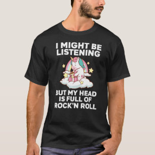 Camiseta Eu poderia estar ouvindo rock-n-roll rock