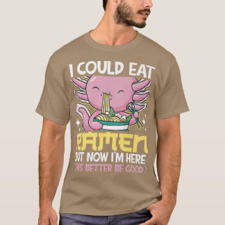Camiseta Eu Podia Comer Ramen Japonês Noodles Axolotl 202