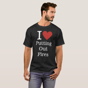 Camiseta Eu ❤️ Pôr Fogos (Bombeiros, Funcionarios)