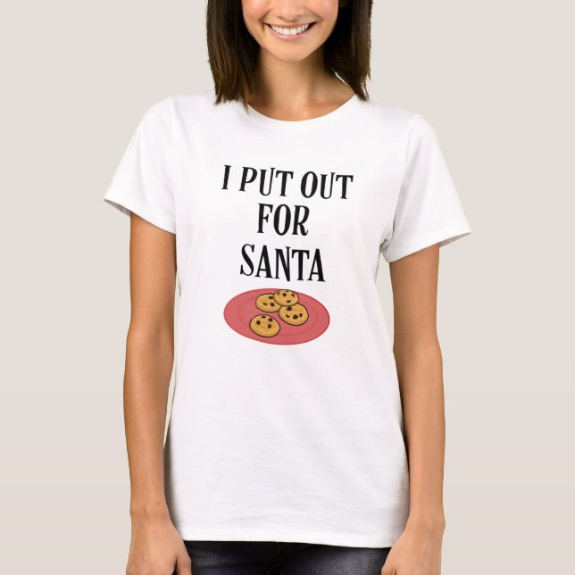 Camiseta Eu pôr para fora para o Natal engraçado das (Frente)