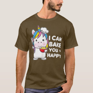 Camiseta Eu posso assar que você feliz Cute Unicorn Está Fa