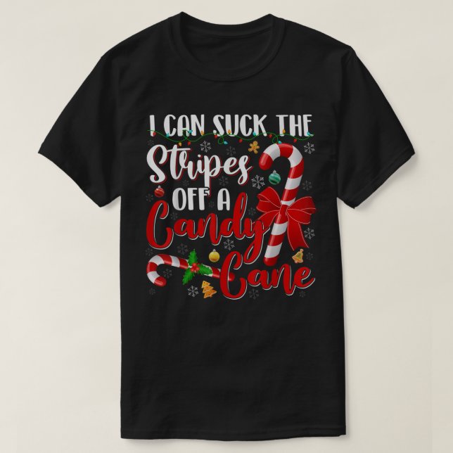 Camiseta Eu Posso Chupar As Tiras De Um Natal De Canela De  (Frente do Design)